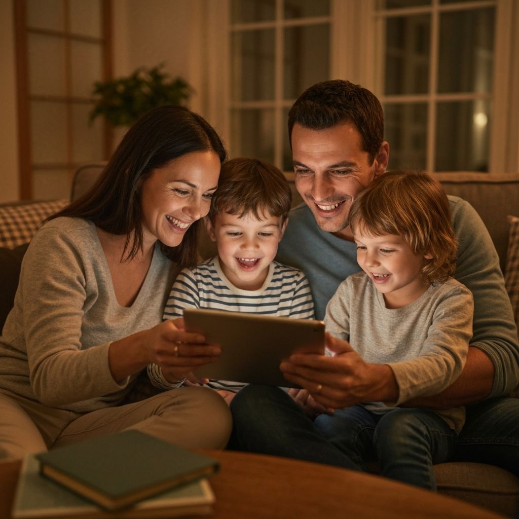 Family using devices safely with Guardian Link VPN